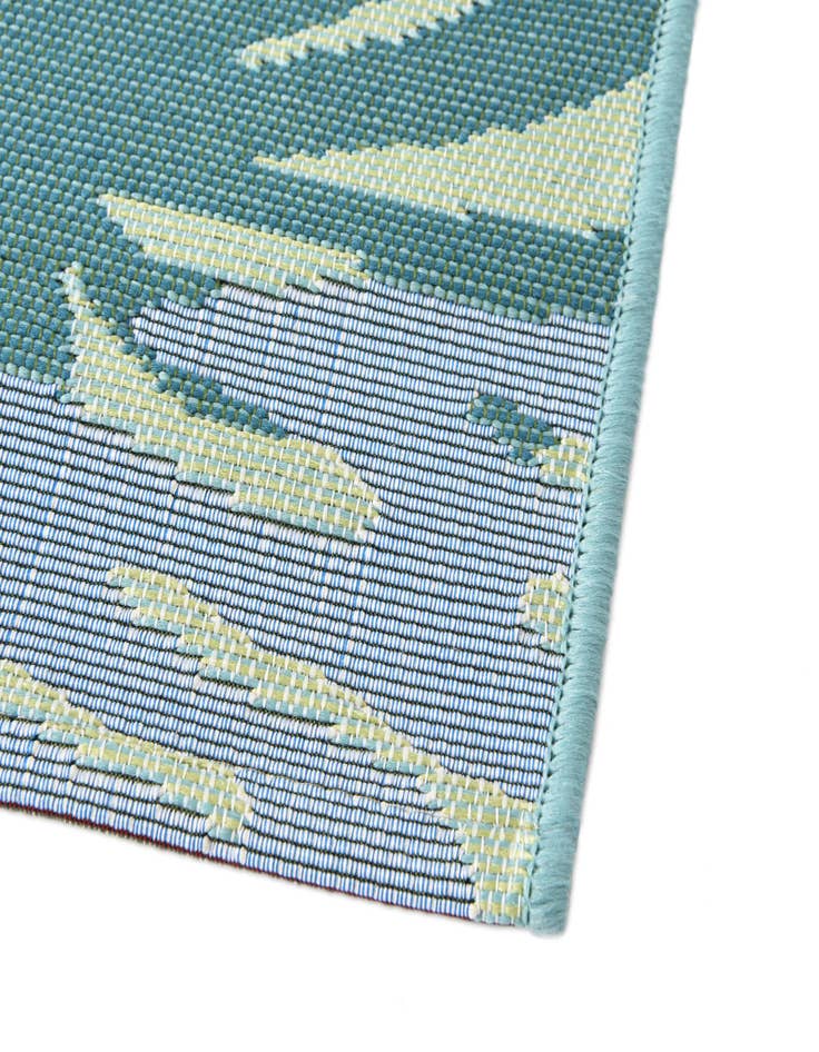 Detail image of 2' 7 x 5' 3  Washable Botanical Indoor / Outdoor Runner Rug