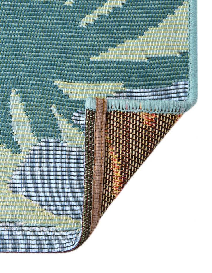 Detail image of 2' 7 x 5' 3  Washable Botanical Indoor / Outdoor Runner Rug