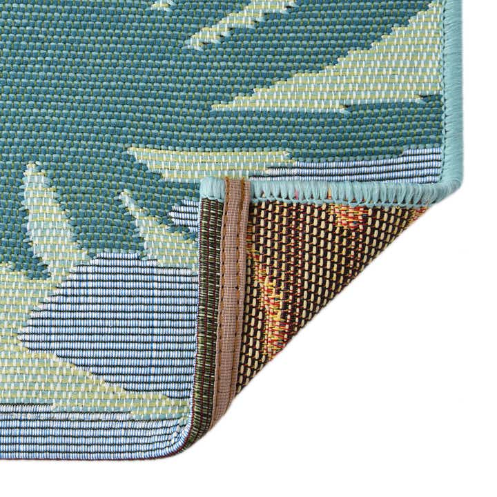 2' 7 x 5' 3 Easy-Clean Botanical Indoor / Outdoor Runner Rug