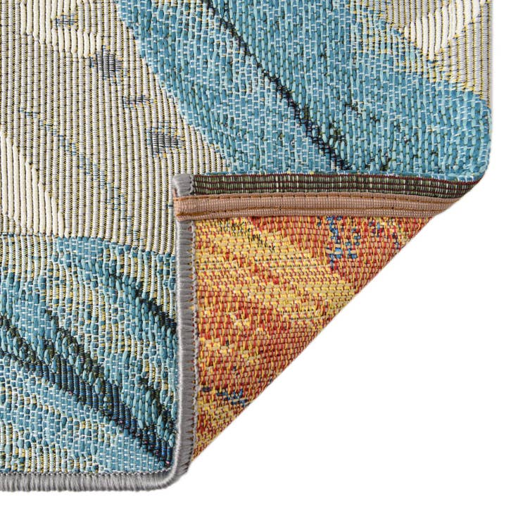 Detail image of 2' 7 x 12' Easy-Clean Botanical Indoor / Outdoor Runner Rug
