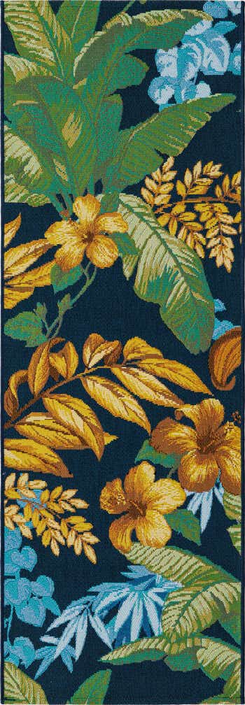 2' x 6' Easy-Clean Botanical Indoor / Outdoor Runner Rug