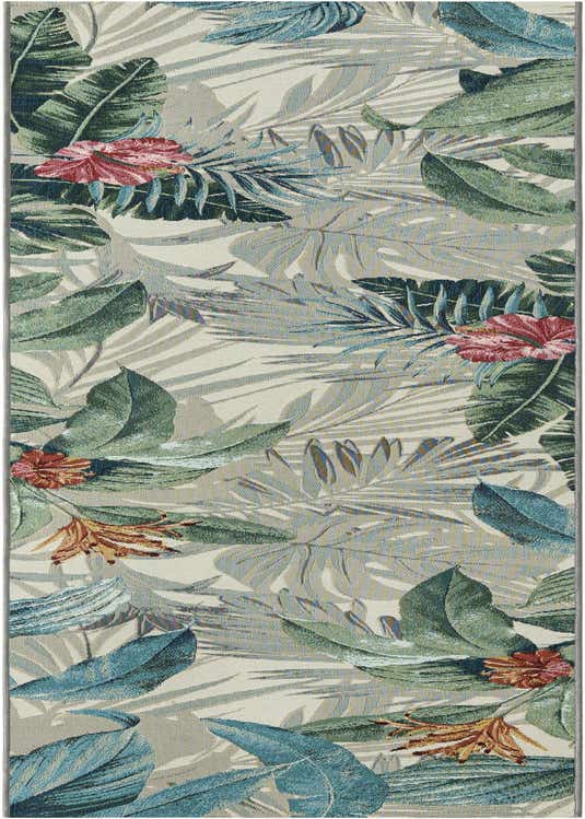 2' 7 x 11' Easy-Clean Botanical Indoor / Outdoor Runner Rug