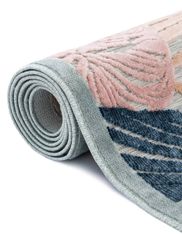 Detail image of 2' 2 x 5' 3 Easy-Clean Botanical Indoor / Outdoor Runner Rug