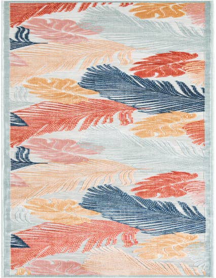 Detail image of 2' 7 x 12' Easy-Clean Botanical Indoor / Outdoor Runner Rug
