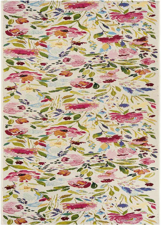 2' 7 x 10' Easy-Clean Botanical Indoor / Outdoor Runner Rug