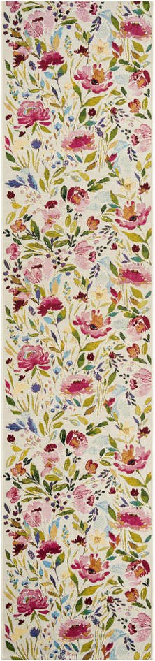Detail image of 2' 7 x 12' Easy-Clean Botanical Indoor / Outdoor Runner Rug