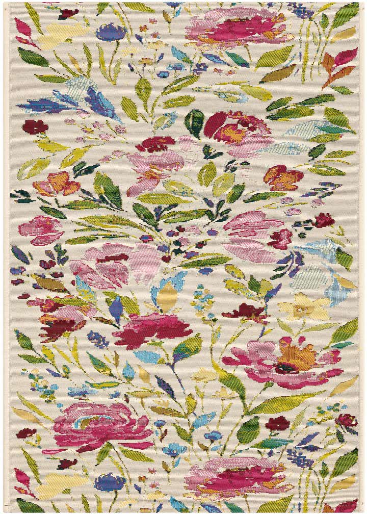 2' x 5' Easy-Clean Botanical Indoor / Outdoor Runner Rug