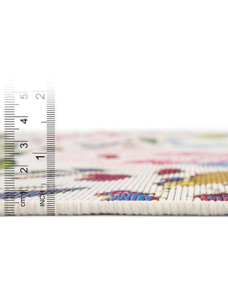 Detail image of 2' x 8' Easy-Clean Botanical Indoor / Outdoor Runner Rug