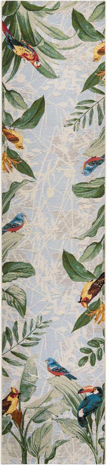 Detail image of 2' 7 x 12' Easy-Clean Botanical Indoor / Outdoor Runner Rug