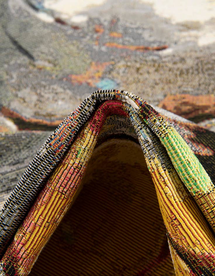 Detail image of 2' x 8'  Washable Botanical Indoor / Outdoor Runner Rug