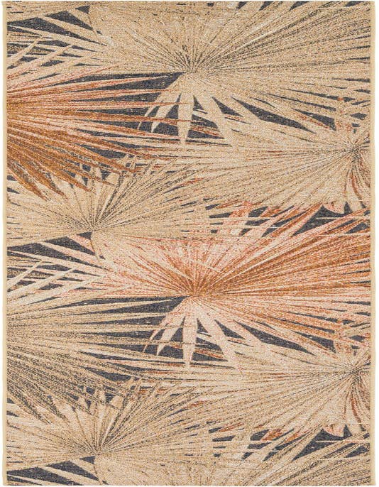 Detail image of 2' 7 x 10' Easy-Clean Botanical Indoor / Outdoor Runner Rug