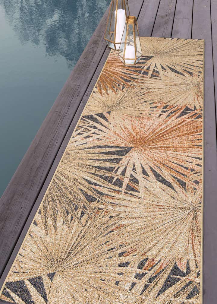 2' x 6' Easy-Clean Botanical Indoor / Outdoor Runner Rug