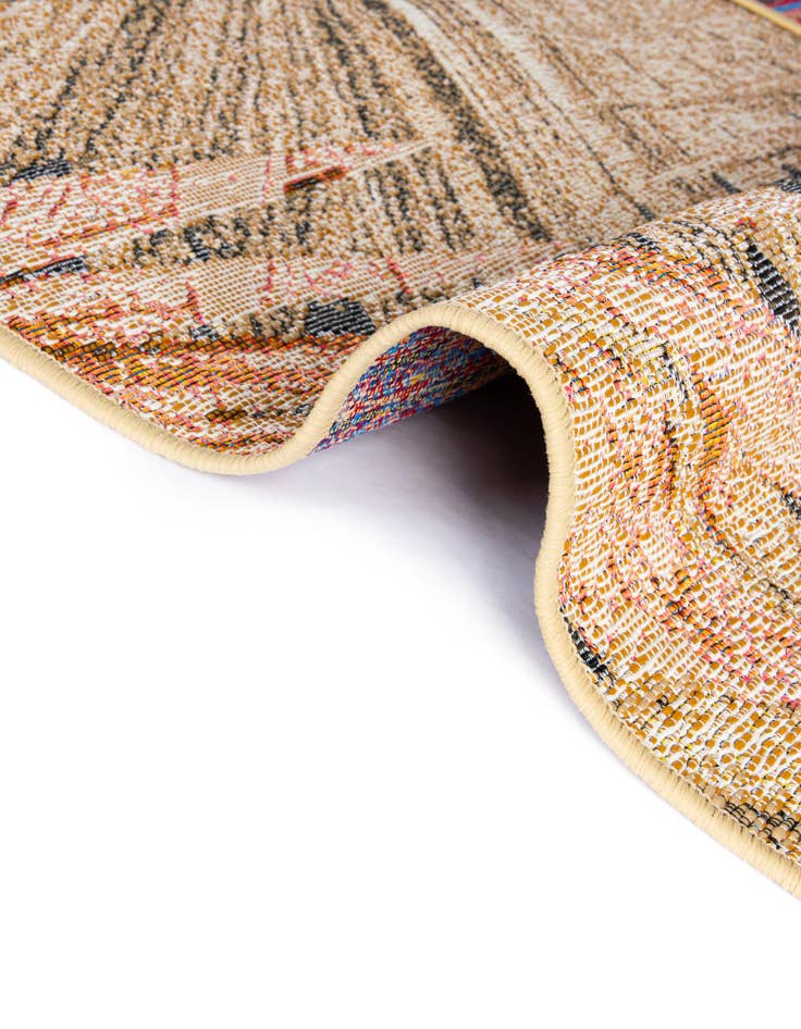Detail image of 2' x 6' Easy-Clean Botanical Indoor / Outdoor Runner Rug