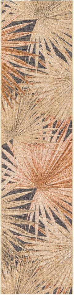 Detail image of 2' x 8' Easy-Clean Botanical Indoor / Outdoor Runner Rug