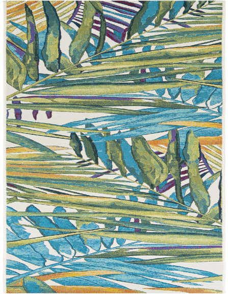 2' 7 x 12' Easy-Clean Botanical Indoor / Outdoor Runner Rug