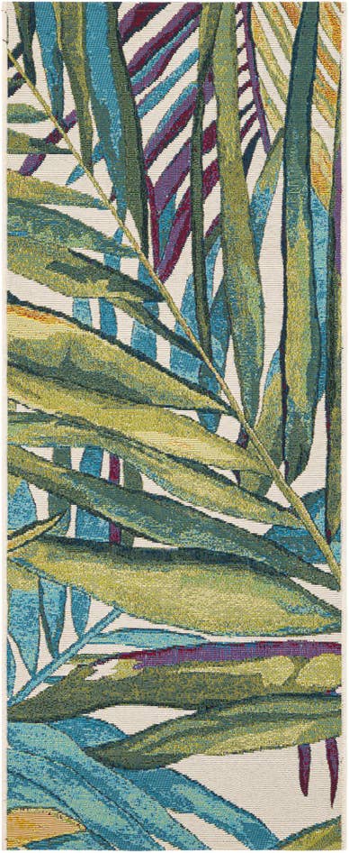 Detail image of 2' x 5' Easy-Clean Botanical Indoor / Outdoor Runner Rug