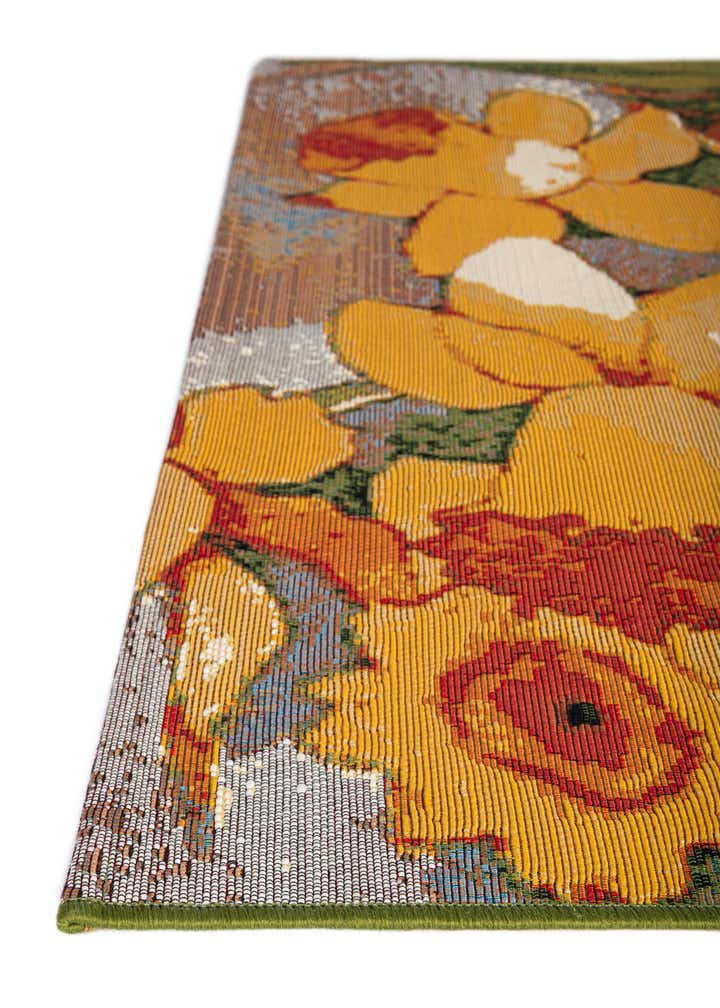 2' x 8' Easy-Clean Botanical Indoor / Outdoor Runner Rug