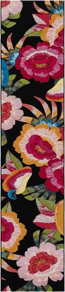 Detail image of 2' 7 x 12' Easy-Clean Botanical Indoor / Outdoor Runner Rug
