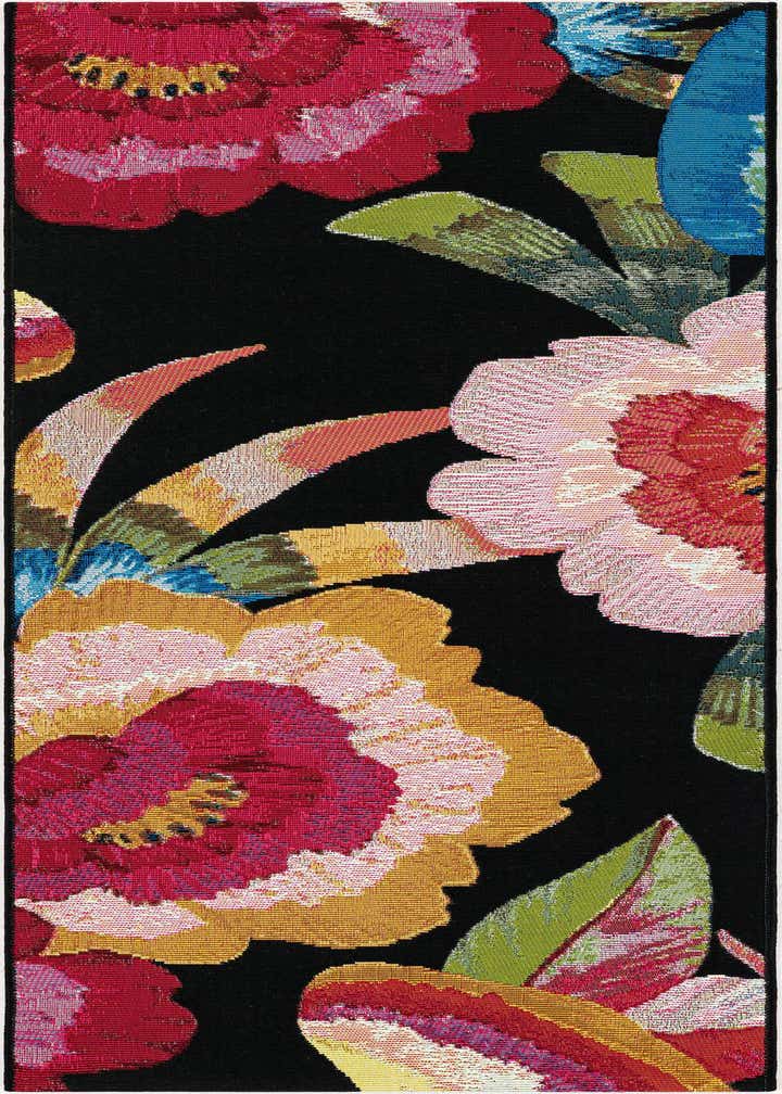 2' x 5' Easy-Clean Botanical Indoor / Outdoor Runner Rug