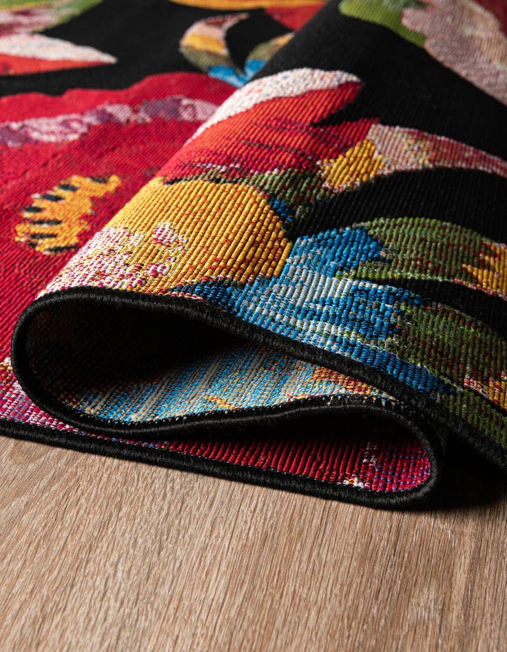 Detail image of 2' 7 x 12'  Washable Botanical Indoor / Outdoor Runner Rug