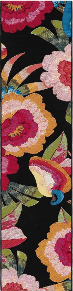 2' x 8' Easy-Clean Botanical Indoor / Outdoor Runner Rug