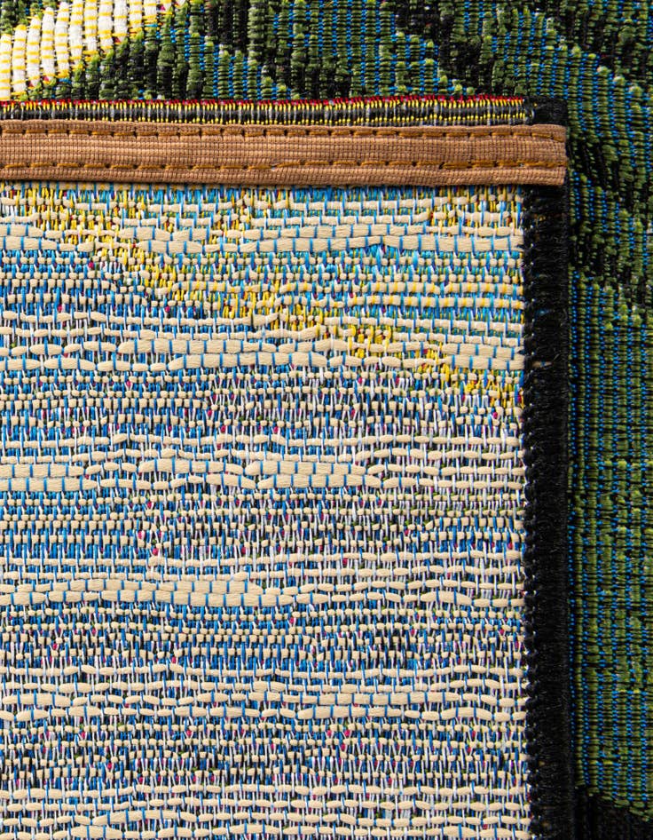 Detail image of 2' 7 x 10'  Washable Botanical Indoor / Outdoor Runner Rug