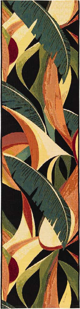 2' x 8' Easy-Clean Botanical Indoor / Outdoor Runner Rug