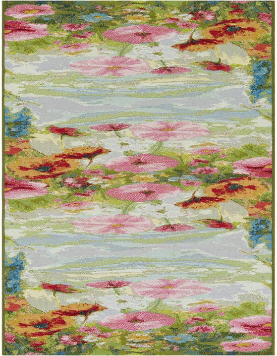 Detail image of 2' 7 x 10' Easy-Clean Botanical Indoor / Outdoor Runner Rug