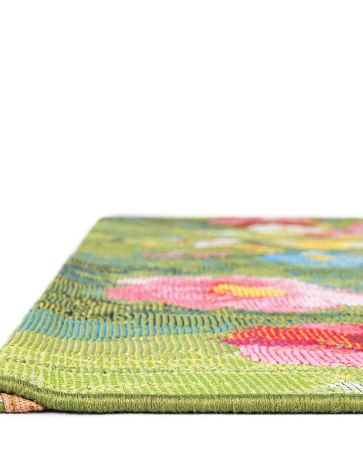 Detail image of 2' x 8' Easy-Clean Botanical Indoor / Outdoor Runner Rug