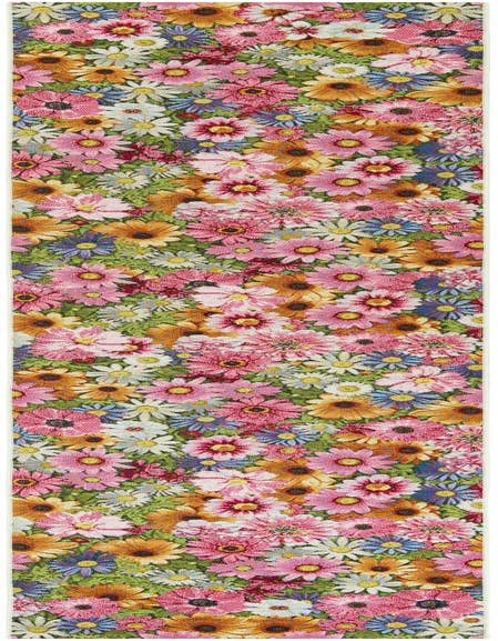Detail image of 2' 7 x 12' Easy-Clean Botanical Indoor / Outdoor Runner Rug