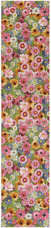 Detail image of 2' 7 x 12' Easy-Clean Botanical Indoor / Outdoor Runner Rug