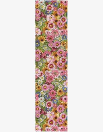 Easy-Clean Botanical Indoor / Outdoor Runner Rug