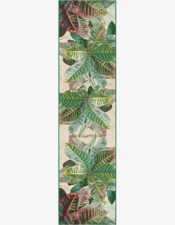 2' x 8' Easy-Clean Botanical Indoor / Outdoor Runner Rug