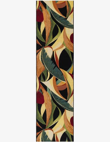 Easy-Clean Botanical Indoor / Outdoor Runner Rug