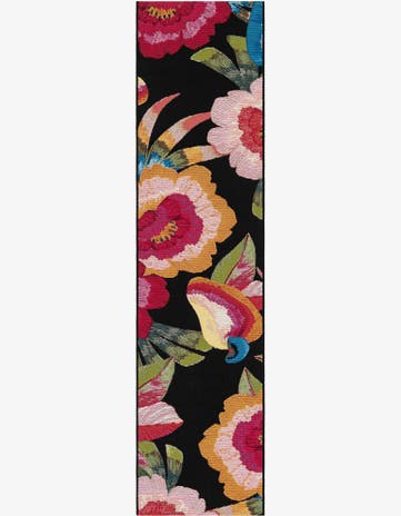 2' x 8' Easy-Clean Botanical Indoor / Outdoor Runner Rug