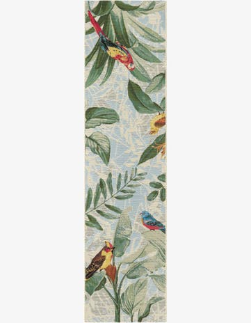 Easy-Clean Botanical Indoor / Outdoor Runner Rug
