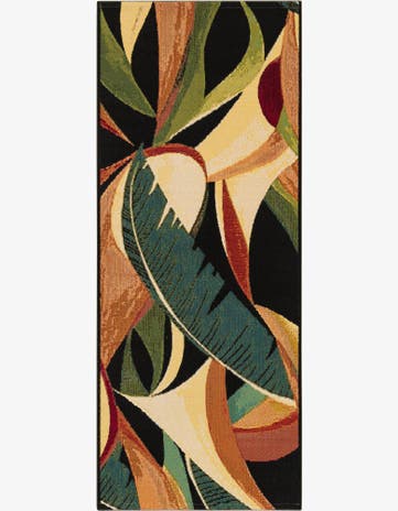 2' x 5' Easy-Clean Botanical Indoor / Outdoor Runner Rug