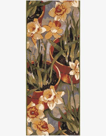 2' x 5' Easy-Clean Botanical Indoor / Outdoor Runner Rug