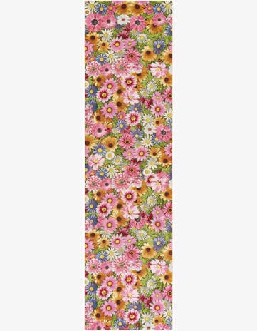 Easy-Clean Botanical Indoor / Outdoor Runner Rug