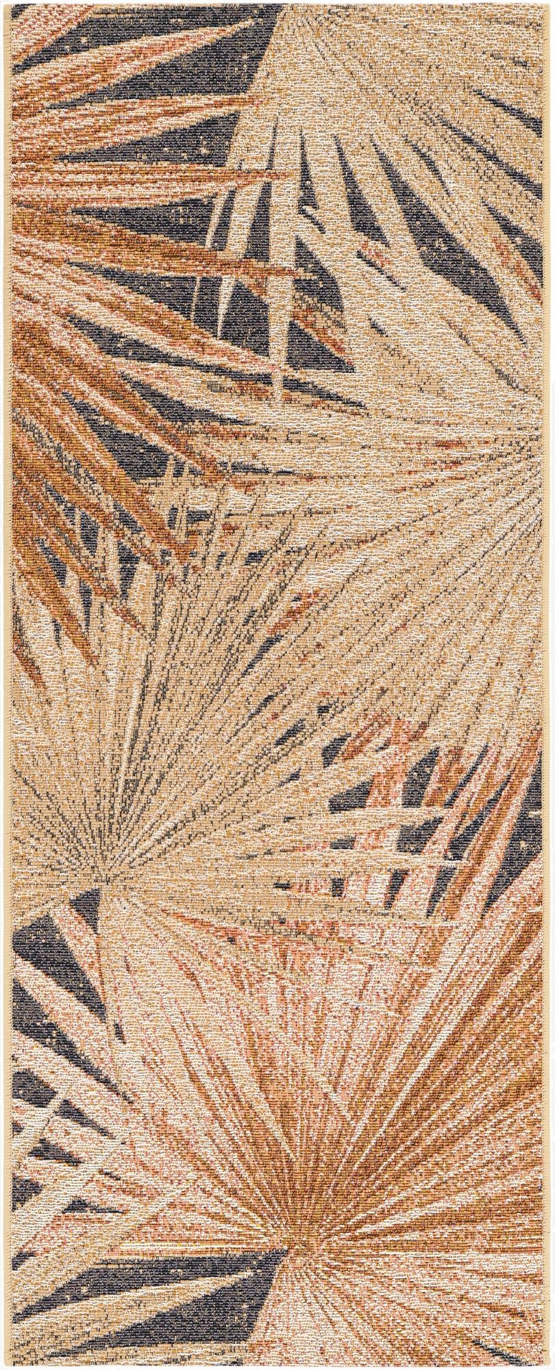 2' x 5'  Washable Botanical Indoor / Outdoor Runner Rug