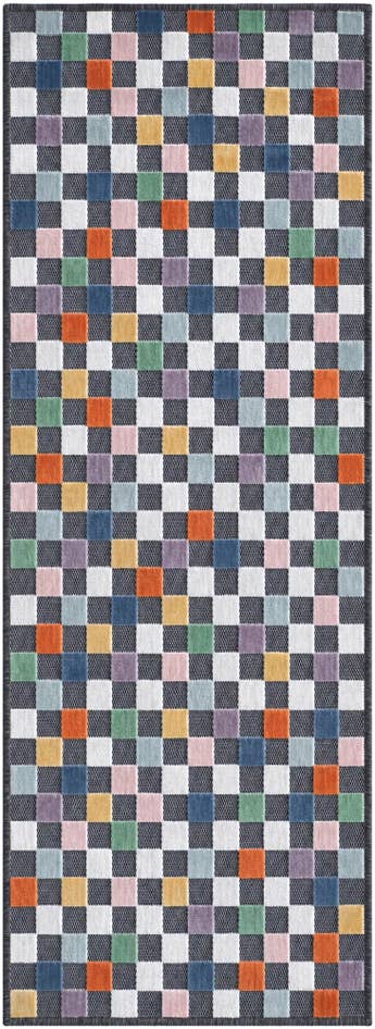 Detail image of 65cm x 185cm Fácil de limpiar Checkered Alfombra Comprar todos los estilos Pasillera