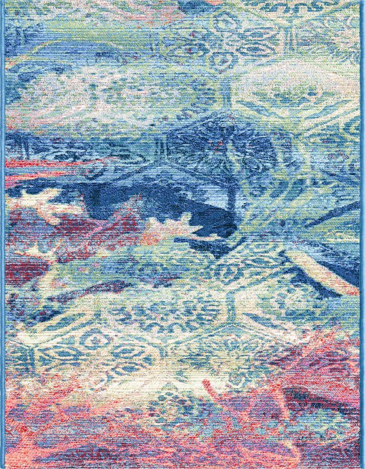 Detail image of 2' x 6' Easy-Clean Coastal Indoor / Outdoor Runner Rug