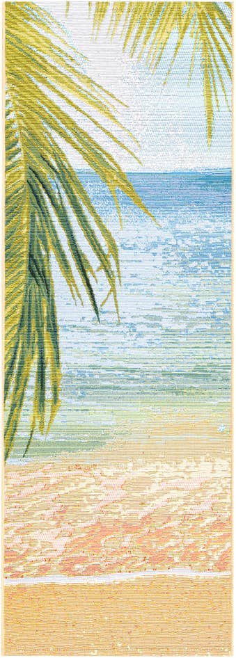Detail image of 2' x 6' Easy-Clean Coastal Indoor / Outdoor Runner Rug
