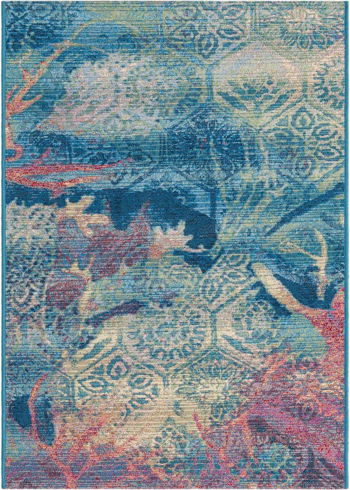 2' 7 x 5' 3 Easy-Clean Coastal Indoor / Outdoor Runner Rug