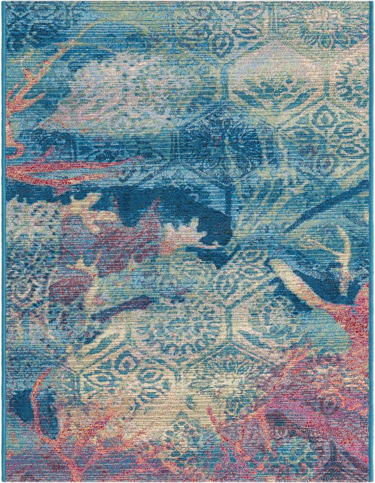 Detail image of 2' 7 x 5' 3 Easy-Clean Coastal Indoor / Outdoor Runner Rug