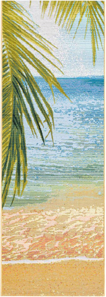 Detail image of 2' 7 x 5' 3 Easy-Clean Coastal Indoor / Outdoor Runner Rug