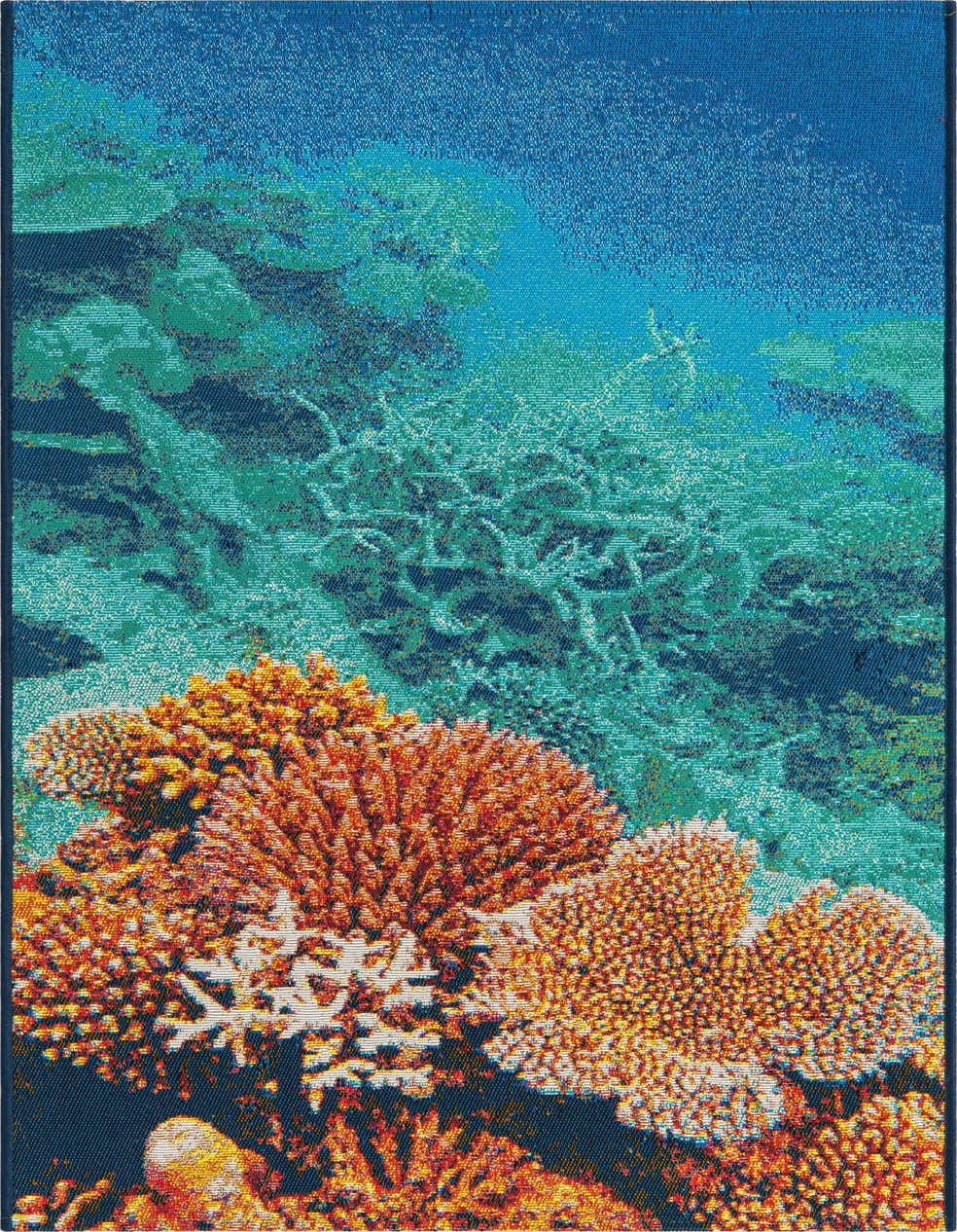 2' 7 x 5' 3 Easy-Clean Coastal Indoor / Outdoor Runner Rug