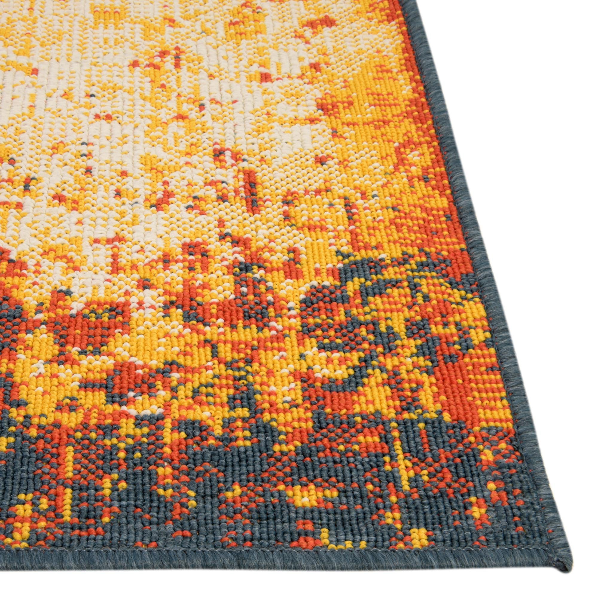 2' x 6' Easy-Clean Coastal Indoor / Outdoor Runner Rug
