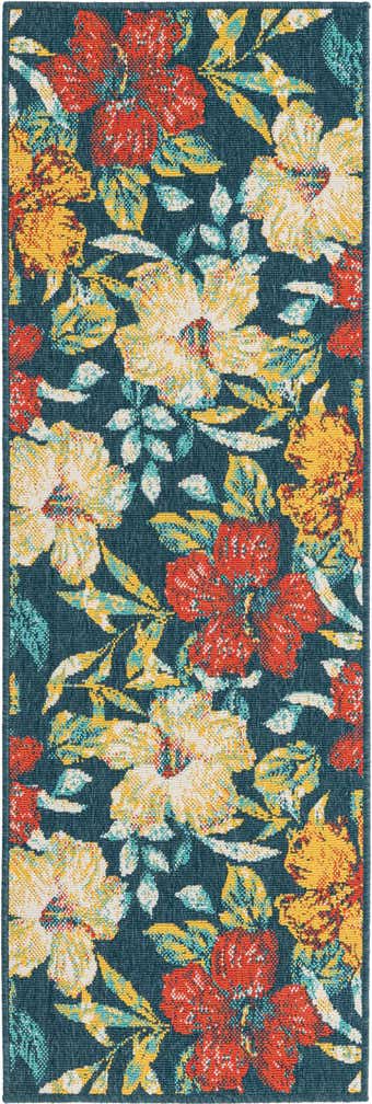 2' x 6' Easy-Clean Coastal Indoor / Outdoor Runner Rug