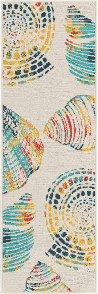 Detail image of 2' x 6' Easy-Clean Coastal Indoor / Outdoor Runner Rug